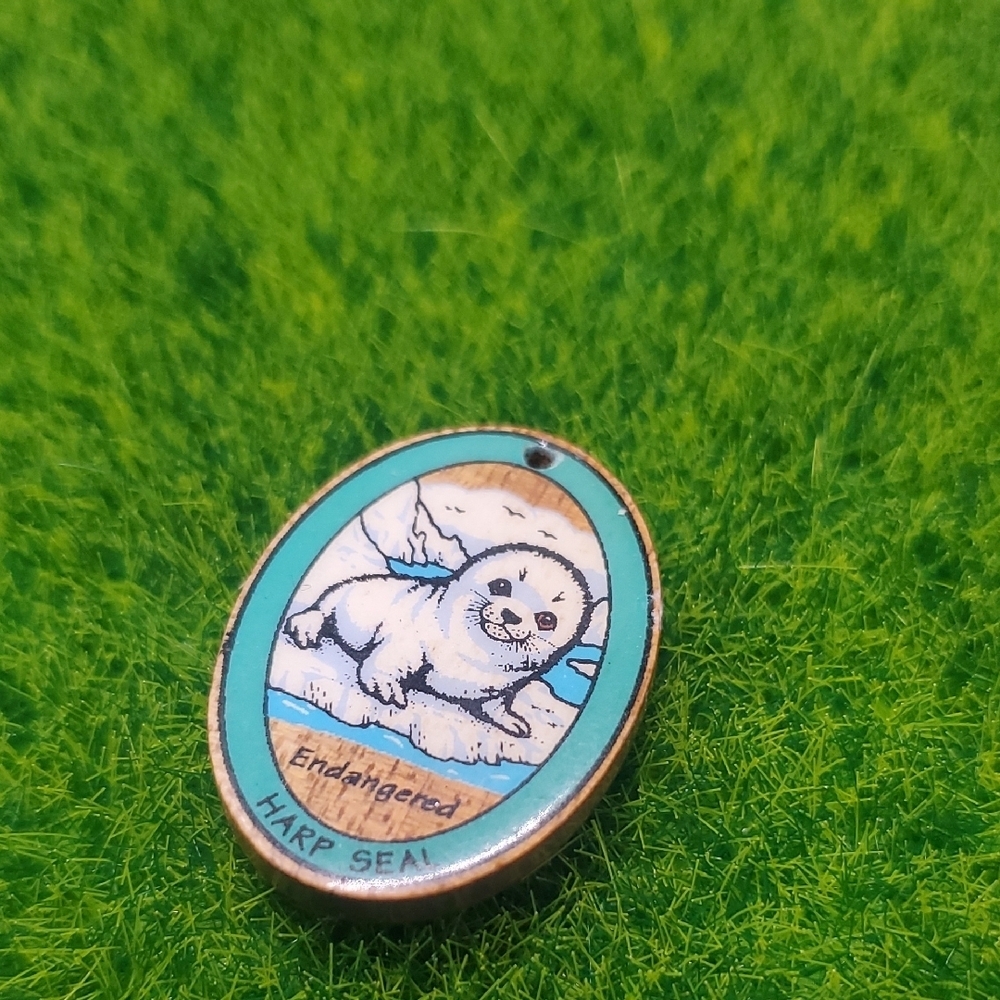 Endangered Harp Seal Pendant P312